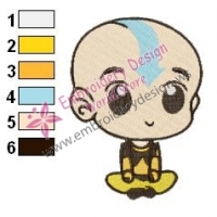 Aang Avatar The Last Airbender Embroidery Design 02